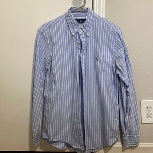 Classic Fit Stripped Oxford